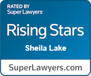 rated by Super Lawyers Rising Stars Sheila Lake superlawyers.com